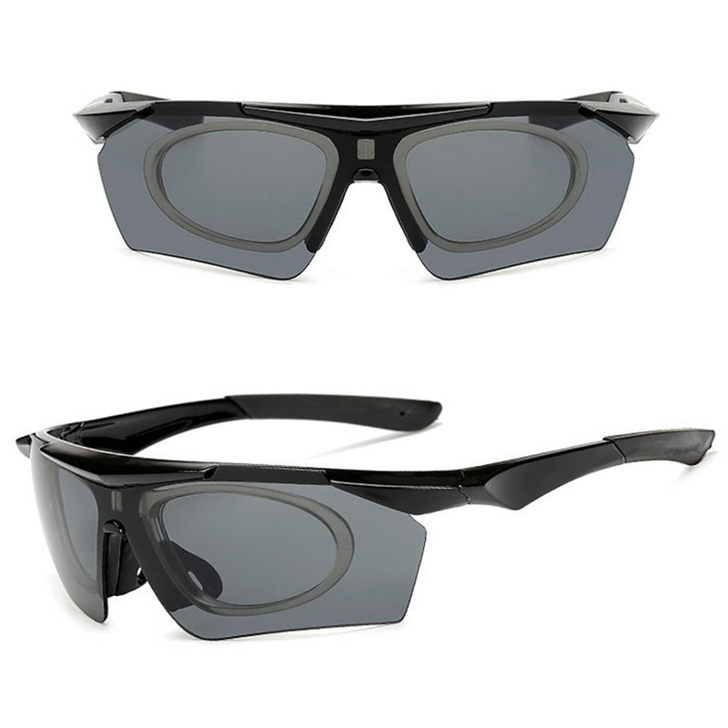 Lentile polarizate Ochelari de protecție Uv 400 Cu 5 lentile Protecție UV 5 culori Ochelari de soare portabili pentru sport în aer liber Ochelari de protecție durabili 1buc