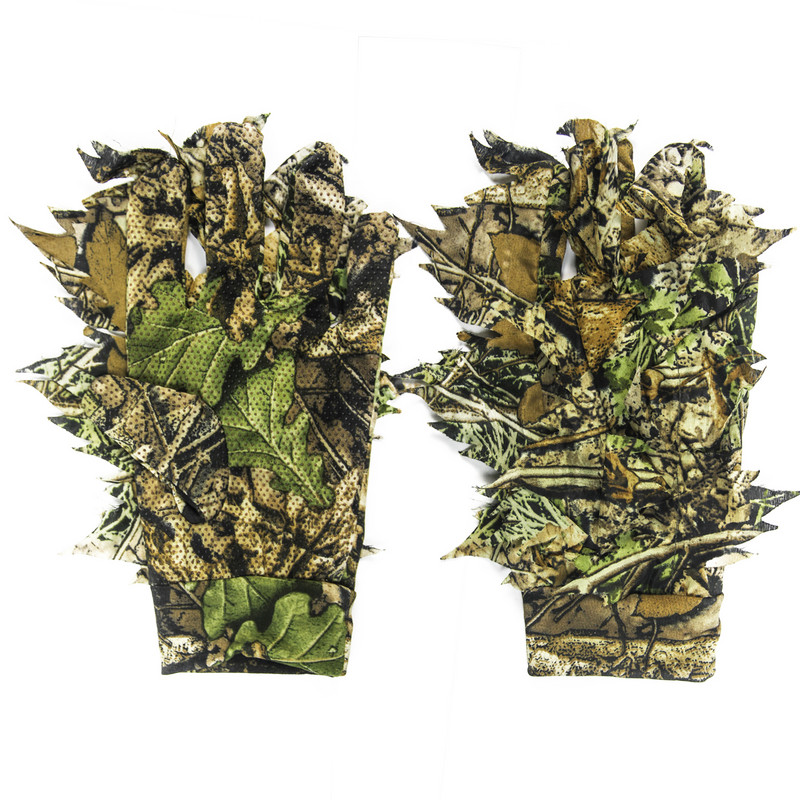 3D lapinės Camo pirštinės Elastinės neslystančios pirštinės pirštinės, skirtos taktiniam paukščių stebėjimui lauke, medžioklei, vasarai, kamufliažinės pirštinės vyrams