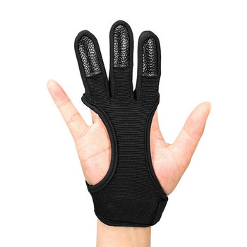 Γάντι Τοξοβολίας Δερμάτινο Αντιολισθητικό Δάχτυλο με 3 Δάχτυλα Γάντια Τοξοβολίας Κυνηγετικό Προστατευτικό Δακτύλων για Αξεσουάρ κυνηγιού