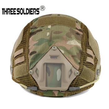 THREE SOLDIERS Камуфлажен тактически капак за каска за спорт на открито Пейнтбол Fast Helmet Аксесоар качулка за за FAST MH/PJ каска