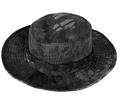 Taktikaline jahimüts Militaar Camo ämbriga päikesekübar Veekindel kalapüük Õues telkimine Kalurimütsid nööriga meestega