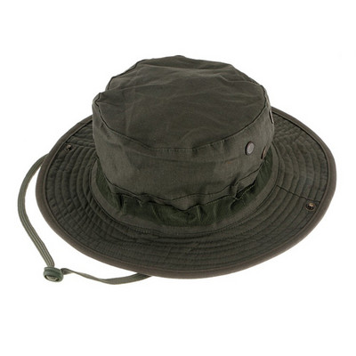 Καπέλο Tactical Hunting Boonie Military Camo Bucket Sun Cap αδιάβροχο ψάρεμα Υπαίθριο κάμπινγκ Καπέλα ψαρά με κορδόνια