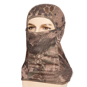Légáteresztő, gyorsan száradó fényvédő taktikai fejfedő maszk terepszínű vadászsapkák Ghillie öltönyök fejfedő Camo arcmaszkok