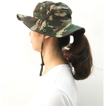 Ποιοτικό βαμβακερό Παιδί 4-8 ετών Κυνηγετικό Καπέλο Ψαρέματος Boonie Καπέλο Tactical CS Καπέλο Ζούγκλα Καμουφλάζ Φλάντζα Καπέλο 2 μεγέθη