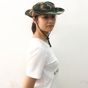 Качествен памук Дете 4-8 години Шапка за лов и риболов Boonie Hat Tactical CS Hat Jungle Camouflage Flanging Cap 2 размера