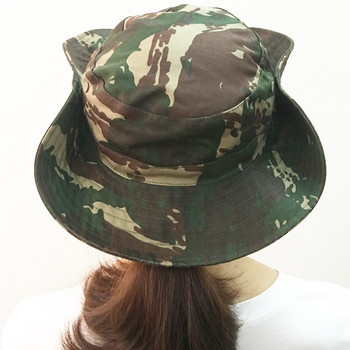 Качествен памук Дете 4-8 години Шапка за лов и риболов Boonie Hat Tactical CS Hat Jungle Camouflage Flanging Cap 2 размера