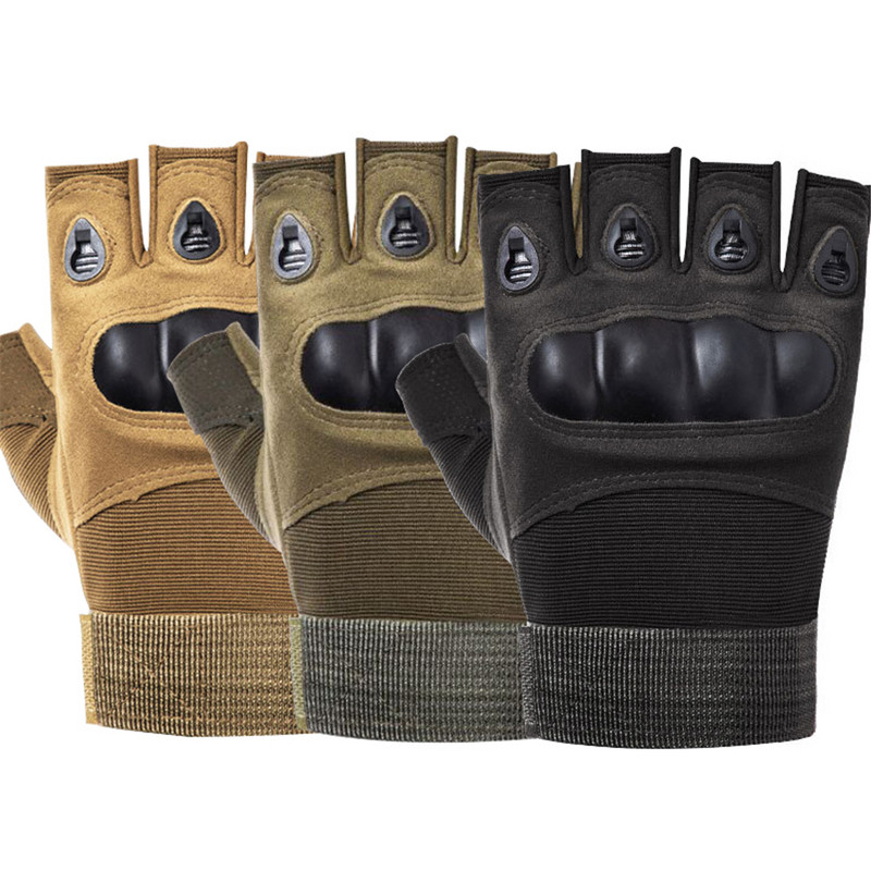 Taktikalised kindad Armee soomuskaitse kaitsekest poolsõrm Jalgrattasõit Sport laskmine jaht Võitluskindad sõjaväe Airsoft kindad