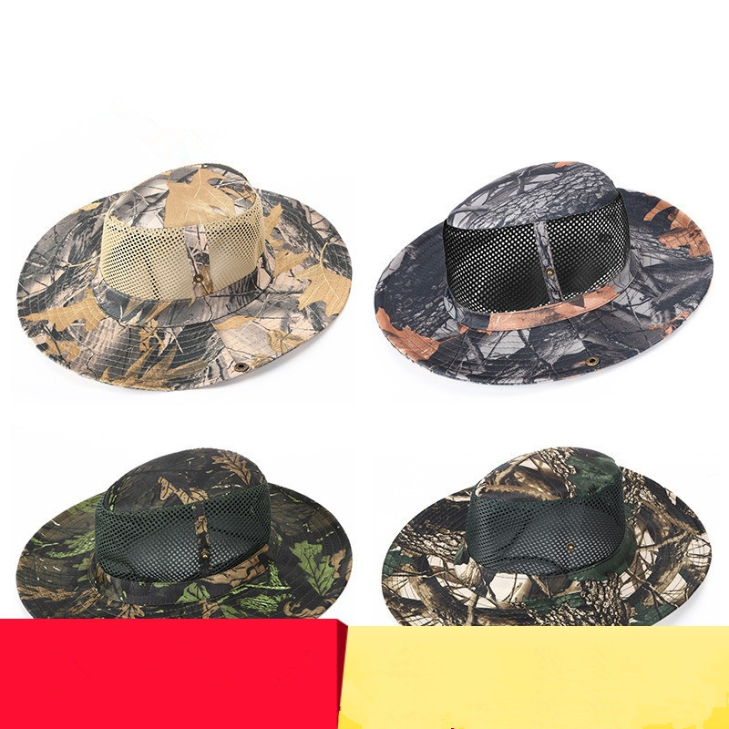 Vasaros žygiai lauke kopti Žvejyba Apsauginis kremas nuo saulės Kvėpuojantis tinklinis tinklelis kibiras Boonie kepuraitė apvalios briaunos karinės kamufliažas, kenkiančios kepurės