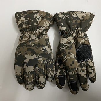 Мъжки зимни ловни ръкавици Камуфлажни тактически работни ръкавици Пълни пръсти Снежни ръкавици за лов на открито Камуфлажно оборудване