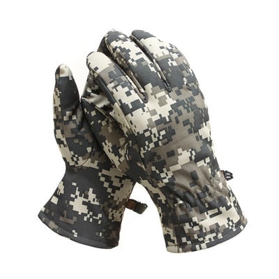 Mens Winter Hunting Gloves Camo Tactical Work Gloves Full Finger Snow Gloves For Outdoor Hunting Camouflage Gear