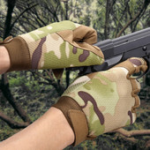 Szélálló szabadtéri sport taktikai kesztyű, meleg hegymászáshoz, lövöldözéshez kerékpáros nylon téli kesztyű