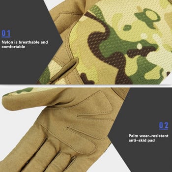 Ветроустойчиви Спортни на открито Тактически ръкавици Топли за катерене Стрелба Колоездене Найлонови зимни ръкавици