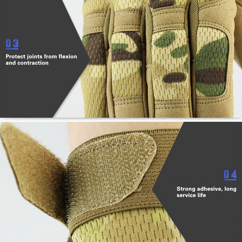 Szélálló szabadtéri sport taktikai kesztyű, meleg hegymászáshoz, lövöldözéshez kerékpáros nylon téli kesztyű