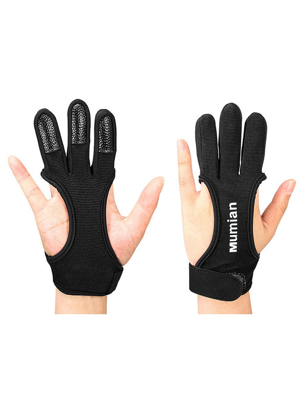 1 db Íjászkesztyű Ujjfül Kiegészítők Férfi Női Háromujjvédő íjlövő kesztyű Recurve Összetett íjvadászathoz