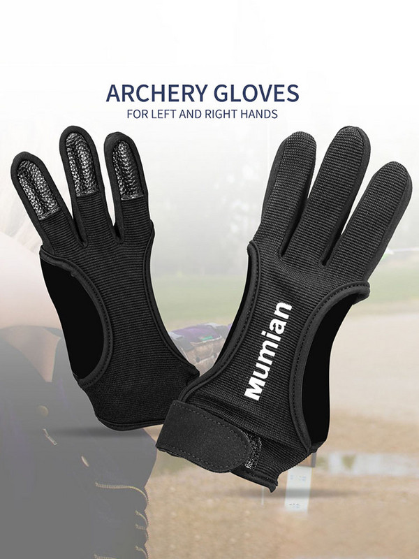 1 db Íjászkesztyű Ujjfül Kiegészítők Férfi Női Háromujjvédő íjlövő kesztyű Recurve Összetett íjvadászathoz