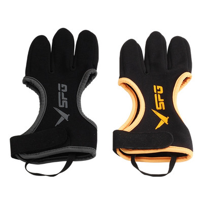 Three Finger Archery Protective Gloves Archery Protective Gear for Bow Hunting Target Non-Slip Breathable Archery Gloves