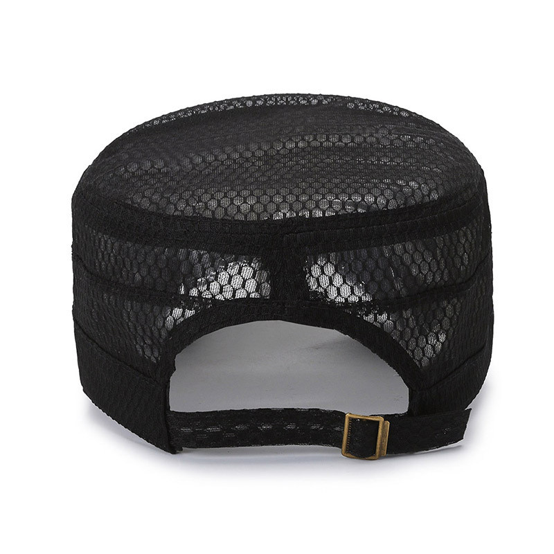 Ljetne muške ljetne šešire Mrežaste vojne kape s ravnim vrhom Snapback Podesiva bejzbol kapa Kadetska vojna muška prozračna kapa za kamiondžije