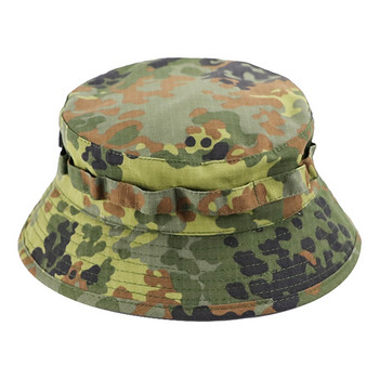 Στρατιωτικά καπέλα καμουφλάζ Boonie Καλοκαιρινό καπέλο με κάδο Ανδρικά Γυναικεία Κυνήγι Υπαίθριο Πεζοπορία Ψάρεμα Καπέλα αναρρίχησης Μόδα Επίπεδα καπέλα