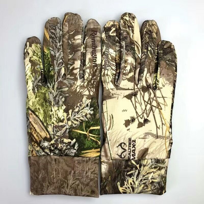 Jahikindad Full Finger Shooting Rattasõidukindad Bionic Camouflage Kiiresti kuivav elastne puuteekraan hingav päikesekaitse