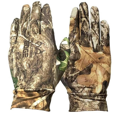 Jahikindad Full Finger Shooting Rattasõidukindad Bionic Camouflage Kiiresti kuivav elastne puuteekraan hingav päikesekaitse