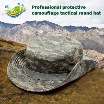 Καμουφλάζ Tactical Cap Military Boonie Καπέλο US Army Caps Camo Ανδρικά αθλητικά υπαίθρια κουβάς ήλιου Καπέλα Ψάρεμα Πεζοπορία Καπέλα κυνηγιού