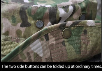 Καμουφλάζ Tactical Cap Military Boonie Καπέλο US Army Caps Camo Ανδρικά Αθλητικά Υπαίθρια Αθλητικά Κουβάς Ήλιου Καπέλα Ψάρεμα Πεζοπορία Καπέλα κυνηγιού 59cm