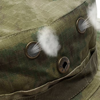 Καμουφλάζ Tactical Cap Military Boonie Καπέλο US Army Caps Camo Ανδρικά Αθλητικά Υπαίθρια Αθλητικά Κουβάς Ήλιου Καπέλα Ψάρεμα Πεζοπορία Καπέλα κυνηγιού 59cm