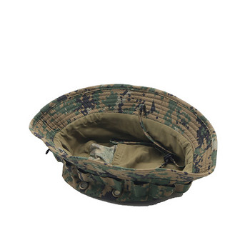 Αδιάβροχο σκίαστρο εξωτερικού χώρου, ανθεκτικό στη φθορά αναπνεύσιμες τακτικές Benny Hat Military Version Short Brim Camouflage Round Brim Fisher