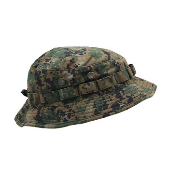 Αδιάβροχο σκίαστρο εξωτερικού χώρου, ανθεκτικό στη φθορά αναπνεύσιμες τακτικές Benny Hat Military Version Short Brim Camouflage Round Brim Fisher