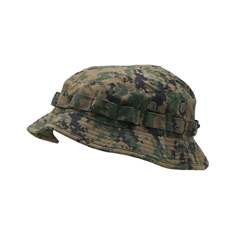 Välispäikesevari veekindel kulumiskindel hingav taktika Benny Hat sõjaline versioon Lühikese äärega kamuflaaž ümara äärega Fisher