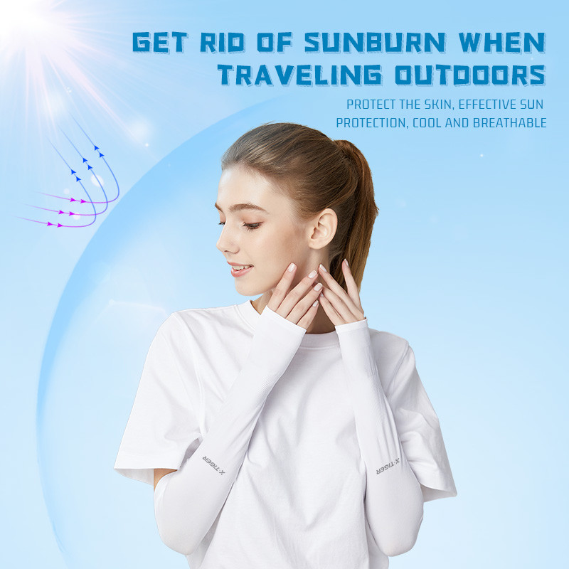 X-TIGER dviračių rankos šildytuvas vasarinis ledo audinys bėgimo dviračių rankovės unisex kvėpuojančios, apsaugančios nuo saulės tinklinio rankogalių užvalkalai