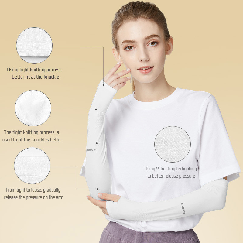 X-TIGER dviračių rankos šildytuvas vasarinis ledo audinys bėgimo dviračių rankovės unisex kvėpuojančios, apsaugančios nuo saulės tinklinio rankogalių užvalkalai