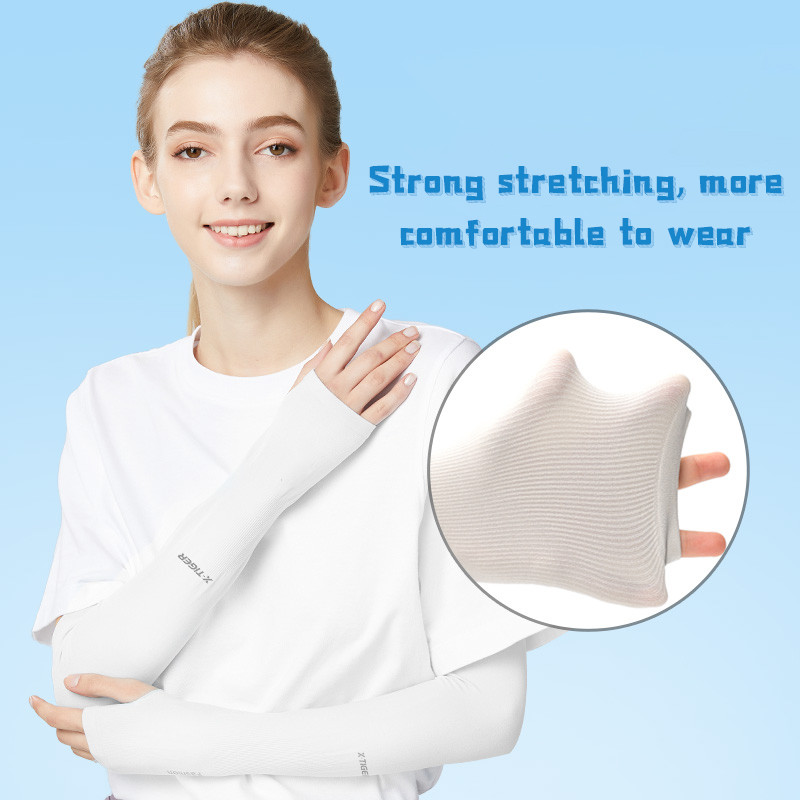 X-TIGER dviračių rankos šildytuvas vasarinis ledo audinys bėgimo dviračių rankovės unisex kvėpuojančios, apsaugančios nuo saulės tinklinio rankogalių užvalkalai