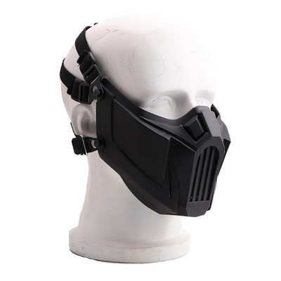 Ловна тактическа маска за половината лице, мека, сваляща се, дишаща, устойчива на удари, защитна протектор за уста, спортни аксесоари