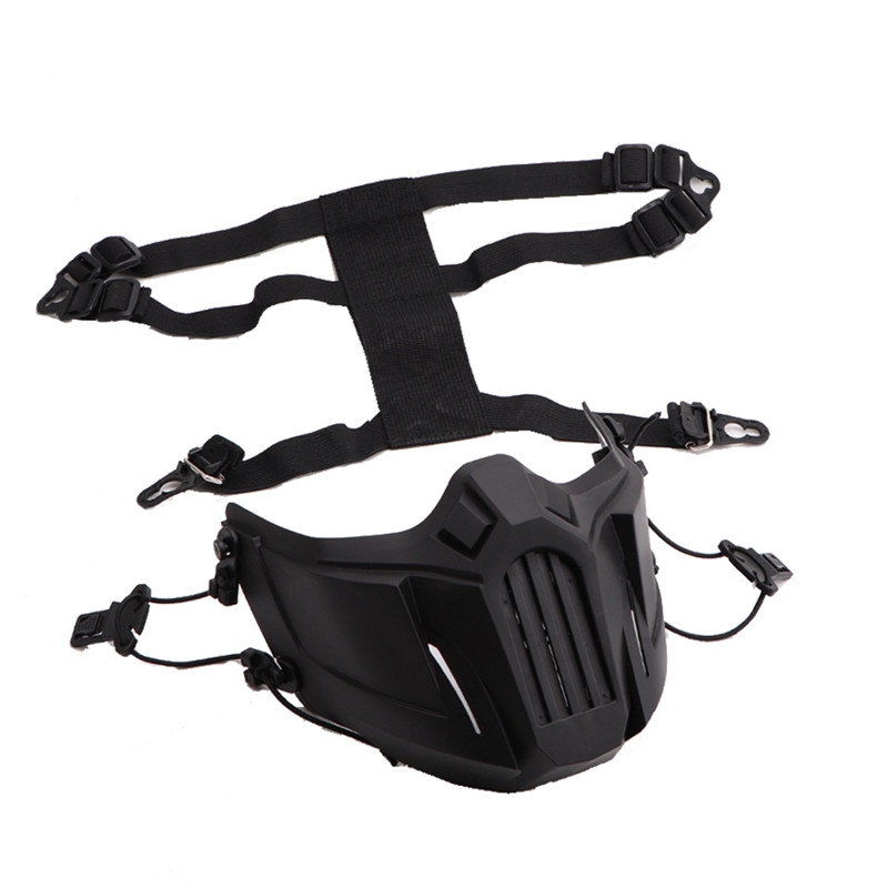 Jahitaktikaline poolmask Pehme eemaldatav hingav põrutuskindel kaitsev suukaitse Sporditarvikud