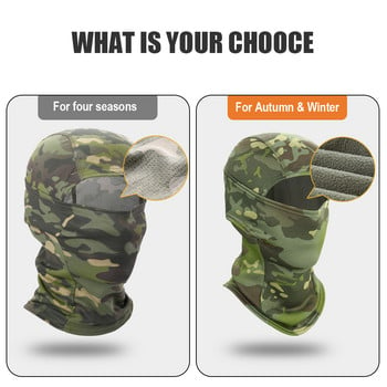 Winter Warmer Fleece Tactical Balaclava Full Face Mask Ski Paintball Τρέξιμο Κυνήγι Πεζοπορία Ποδηλασία Αθλητισμός Snowboard Κασκόλ Άνδρες