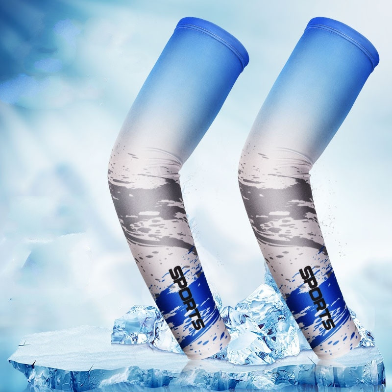 1 Paar Cool Men Sport Jalgrattasõit Jooksmine Jalgrattapüük UV päikesekaitse Manseti kate Kaitse Käevarrukas Rattakäte soojendajad Varrukad