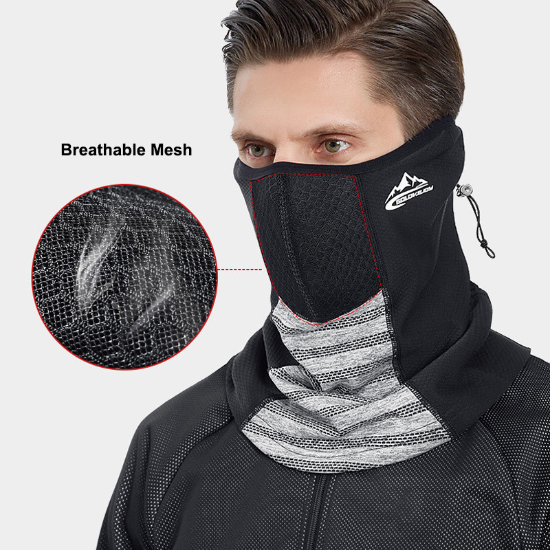 Talvine rattasõidu näomask filtritega PM2.5 saastevastane rattasõidu poolmask Fliisist soe tuulekindel hingav välismask