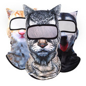 3D Котка Куче Сладко Животно Балаклава Мотоциклет Мотокрос Мото Ски Сноуборд Шапка Шлем Подплата Biker Face Cap Колоездене Шапки