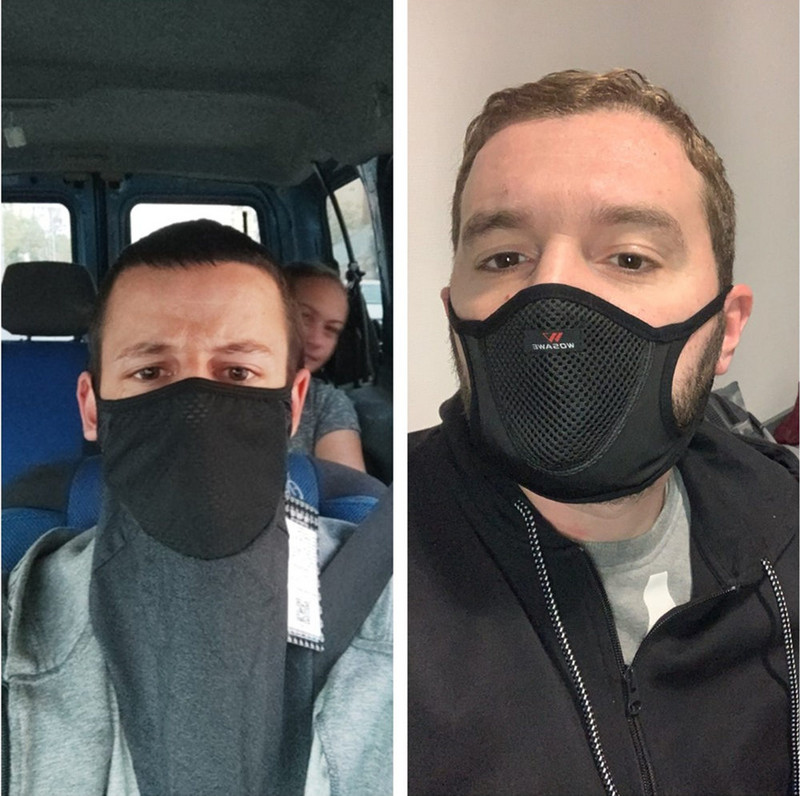 WOSAWE Breathable Cycling FaceMasks City Riding Sports Dustproof Mouth Full Cover Shield Mesh Filter Dust Training Face Mask