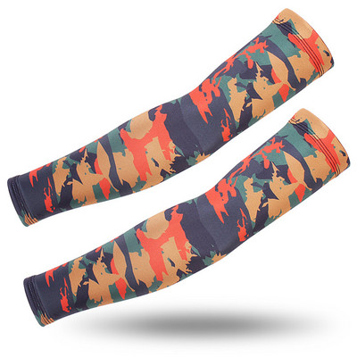 2020 Sun Cycling kar hüvely Melegítők Lélegző Gyorsan Száraz UV védelem Camo Arm Sleeve Lycra Running Camping Golf Karvédők