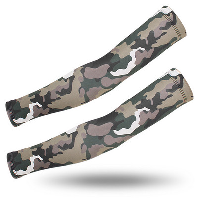2020 Sun Cycling kar hüvely Melegítők Lélegző Gyorsan Száraz UV védelem Camo Arm Sleeve Lycra Running Camping Golf Karvédők
