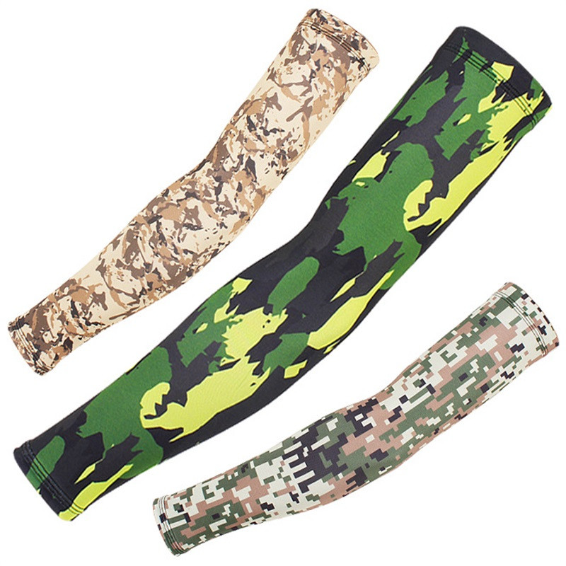 2020 Sun Cycling kar hüvely Melegítők Lélegző Gyorsan Száraz UV védelem Camo Arm Sleeve Lycra Running Camping Golf Karvédők