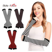 Ride Force 1 paar pikad sõrmedeta kindad kootud käsivarre soojendaja pöidla auk venivad kindad varrukad jõulujooksu rattasõidu kaitse