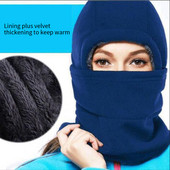 Új férfi női téli szélálló polár sál sapka sport kerékpározás meleg kerékpáros arcmaszk plusz bársony vastag borítású hideg kerékpáros fejfedő