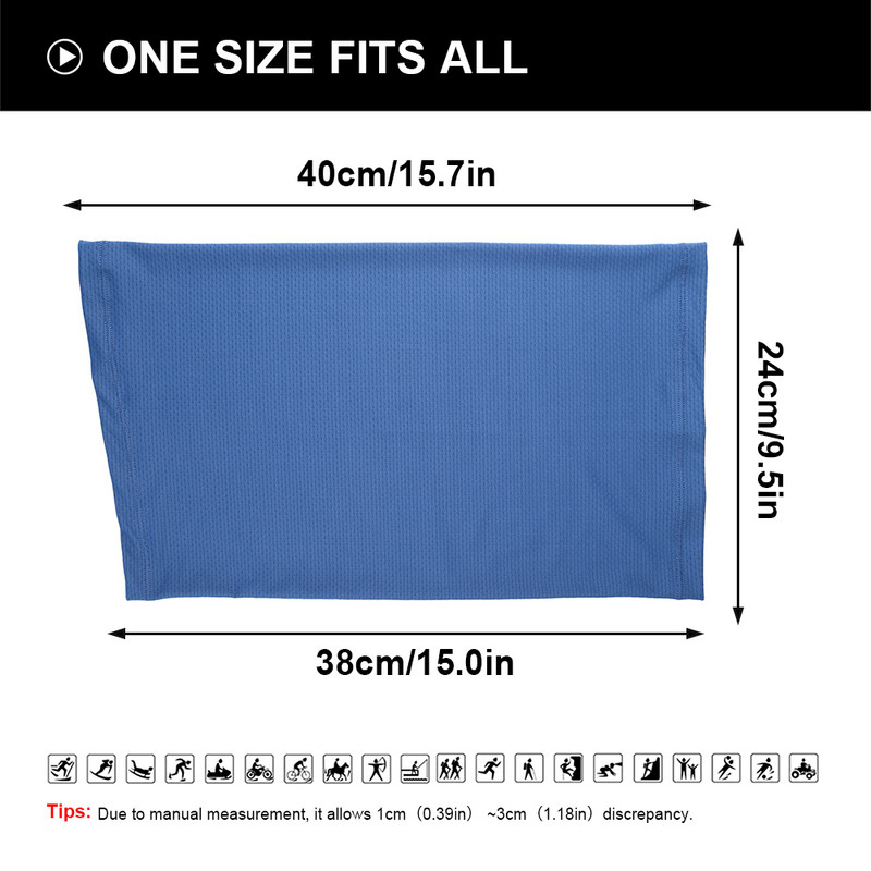 Bandană de vară Anti-UV Ciclism Mască de protecție pentru față Respirabilă Gât rece Gât elastic Alergare Drumeții Ciclism Tub eșarfă Bărbați Femei