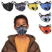 PM2.5 Arcmaszkok Kerékpáros páramentes szájmaszk szelepes légzésvédővel gyerekeknek Kids Valve Cycling Camp Filtro pm25 szövet