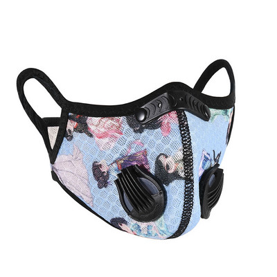 PM2.5 Arcmaszkok Kerékpáros páramentes szájmaszk szelepes légzésvédővel gyerekeknek Kids Valve Cycling Camp Filtro pm25 szövet