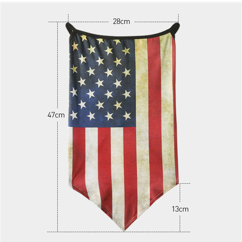 Ice Silk Žygio dviračių galvos apdangalai Vasarinė Pusė veido kaukė Buffe Bandana Kabantis ausimis Sportinis Šalikas Vyrams Moterims