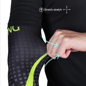 GOMOREON 1Ζεύγος μανίκια ψυκτικού βραχίονα για άνδρες Γυναικεία αντηλιακή προστασία από υπεριώδη ακτινοβολία Αθλητικά μανίκια τατουάζ για αθλητική ποδηλασία τρέξιμο μπάσκετ